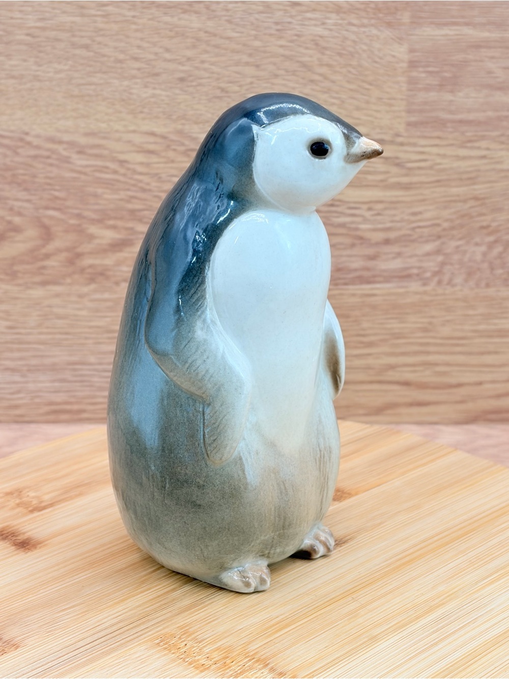 Vintage LFZ Lomonosov Penguin Porcelain Handpainted Figurine Made in USSR 6"